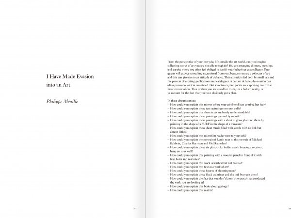 Selection from the catalogue "Art & Language Uncompleted. The Philippe Méaille Collection", pages 194 and 195