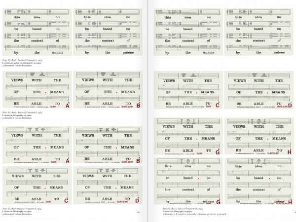 Selection from the catalogue "Art & Language Uncompleted. The Philippe Méaille Collection", pages 88 and 89