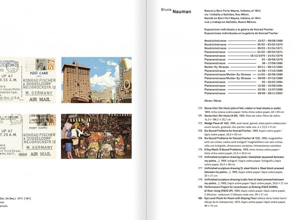 Selecció del catàleg "Amb la probabilitat de ser vist. Dorothee i Konrad Fischer: Arxius d'una actitud" pàgines 266 i 267