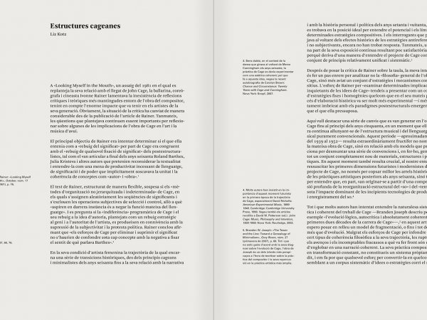 Selecció del catàleg "L'anarquia del silenci. John Cage i l'art experimental" pàgines 118 i 119