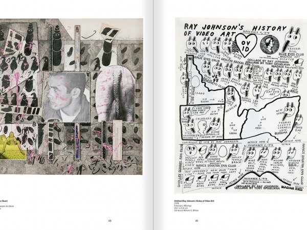 Selecció del catàleg "Ray Johnson. Please Add To & Return" pàgines 48 i 49