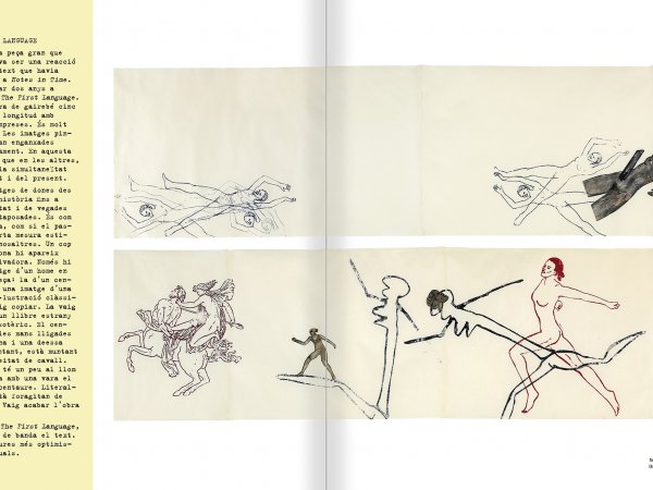 Selecció del catàleg "Nancy Spero. Dissidanses" pàgines 126 i 127