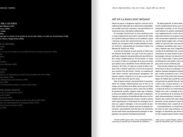 Selection from the catalogue 'Francesc Torres. Da capo', pages 34 and 35