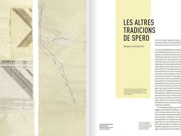 Selecció del catàleg "Nancy Spero. Dissidanses" pàgines 74 i 75