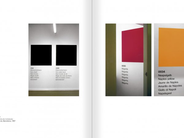 Selection from the catalogue 'Ignasi Aballí. 0-24 h', pages 198 and 199
