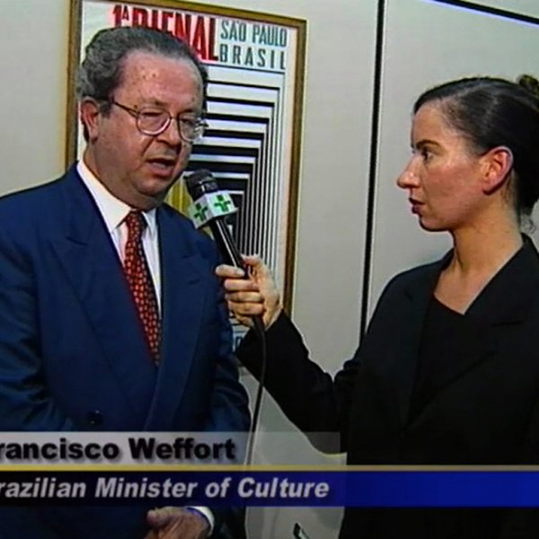 Andrea Fraser "Reporting from Sao Paulo, I’m from the United States", 1998