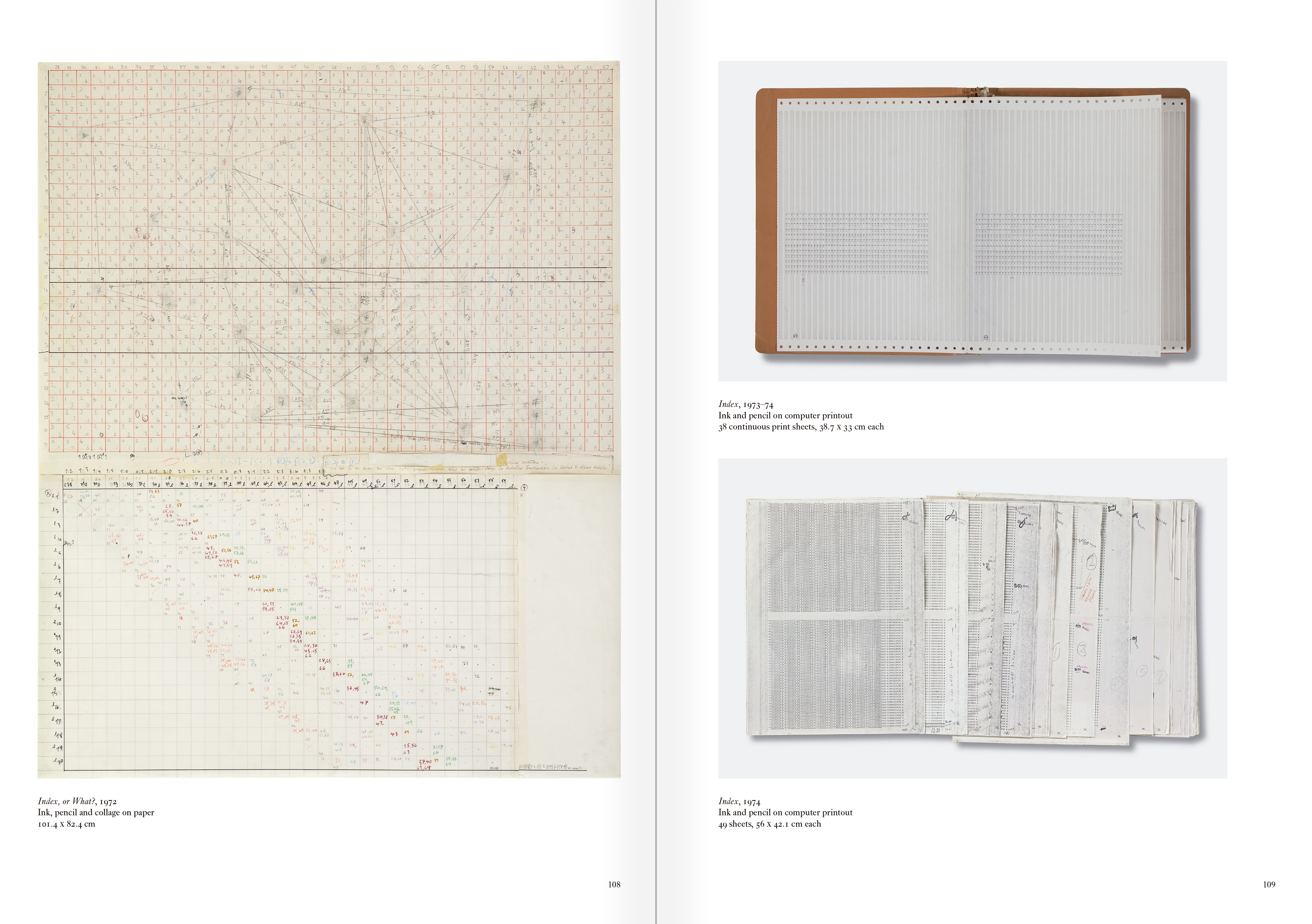 Selection from the catalogue "Art & Language Uncompleted. The Philippe Méaille Collection", pages 108 and 109