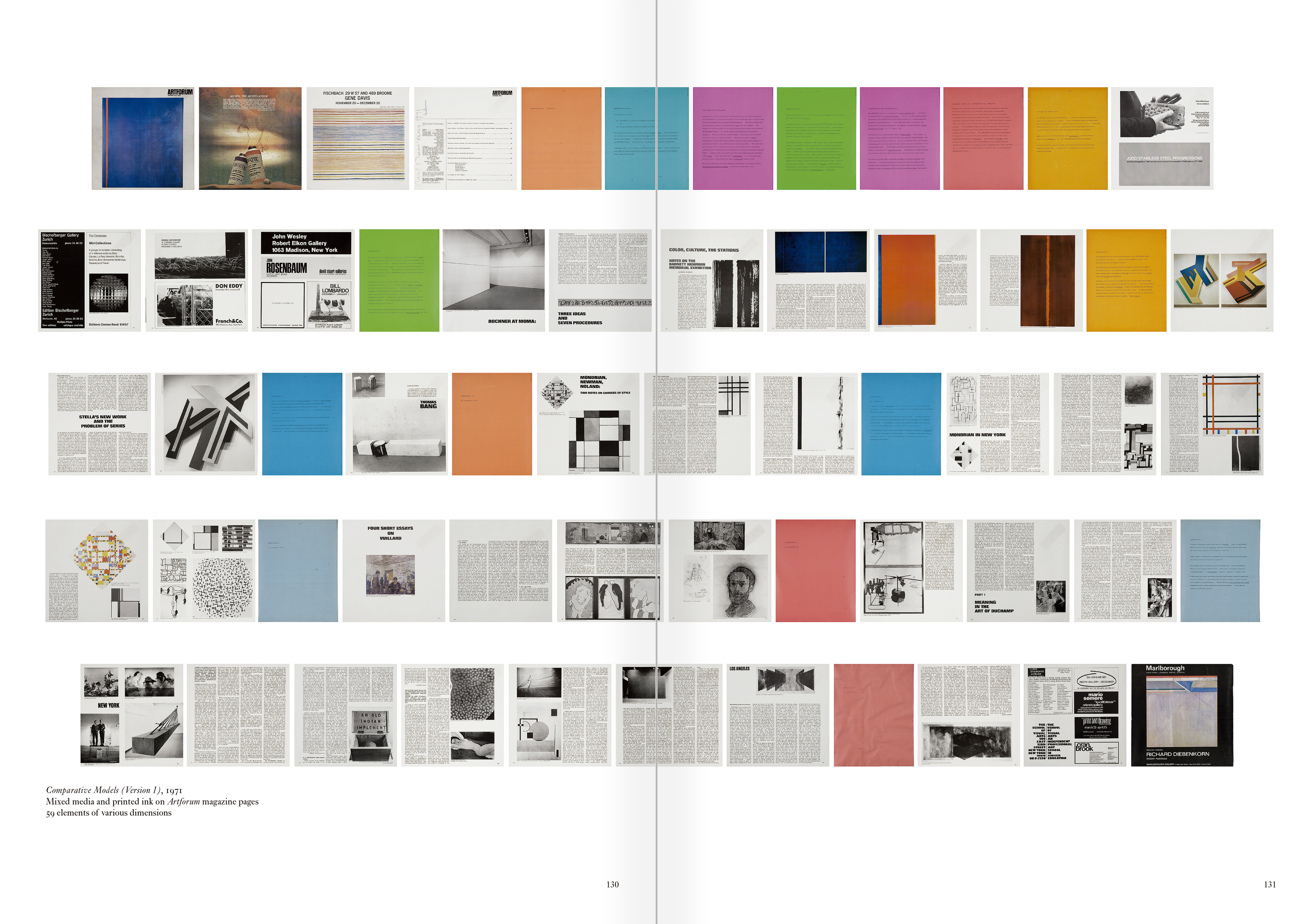 Selection from the catalogue "Art & Language Uncompleted. The Philippe Méaille Collection", pages 130 and 131