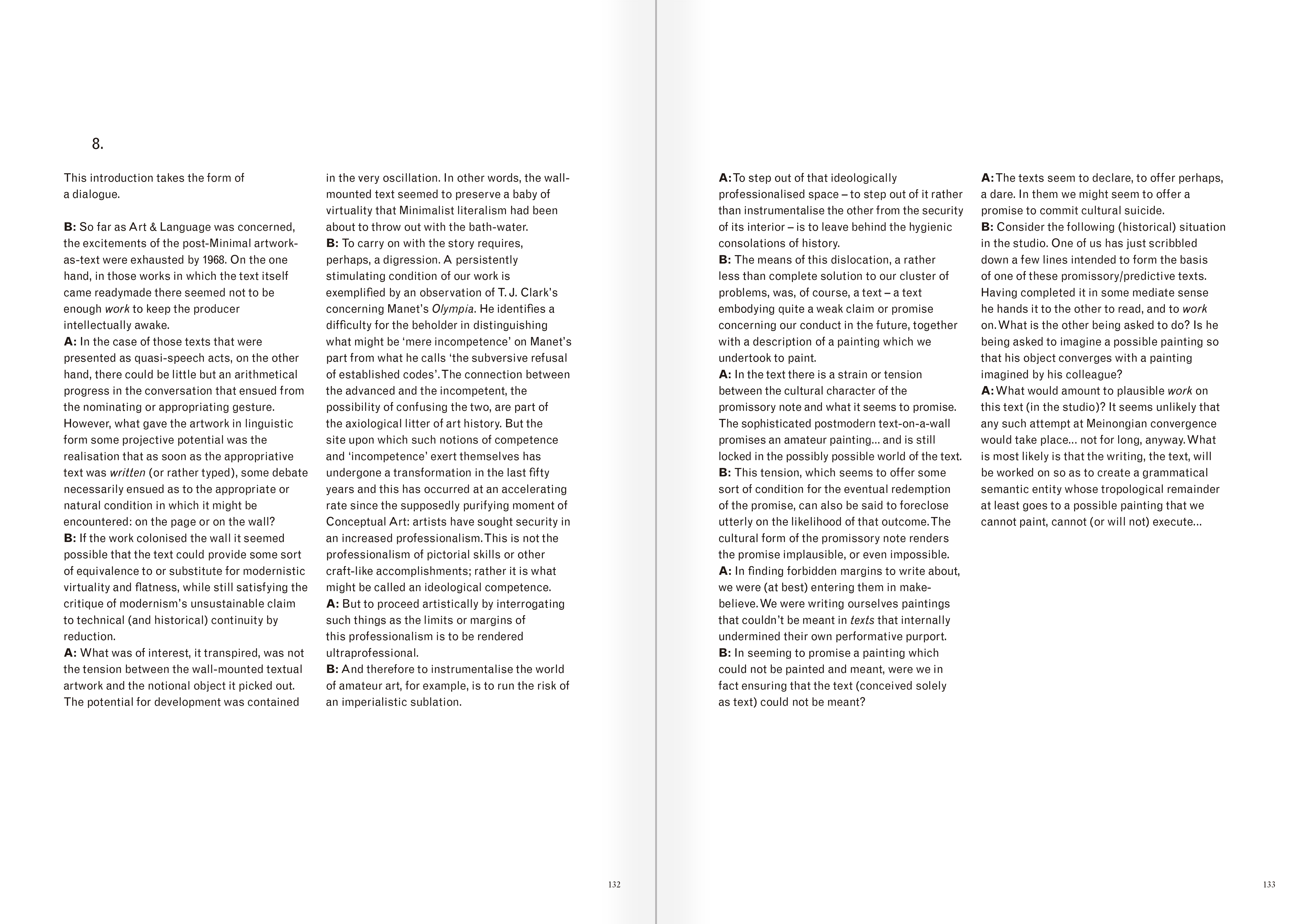 Selection from the catalogue "Art & Language Uncompleted. The Philippe Méaille Collection", pages 132 and 133
