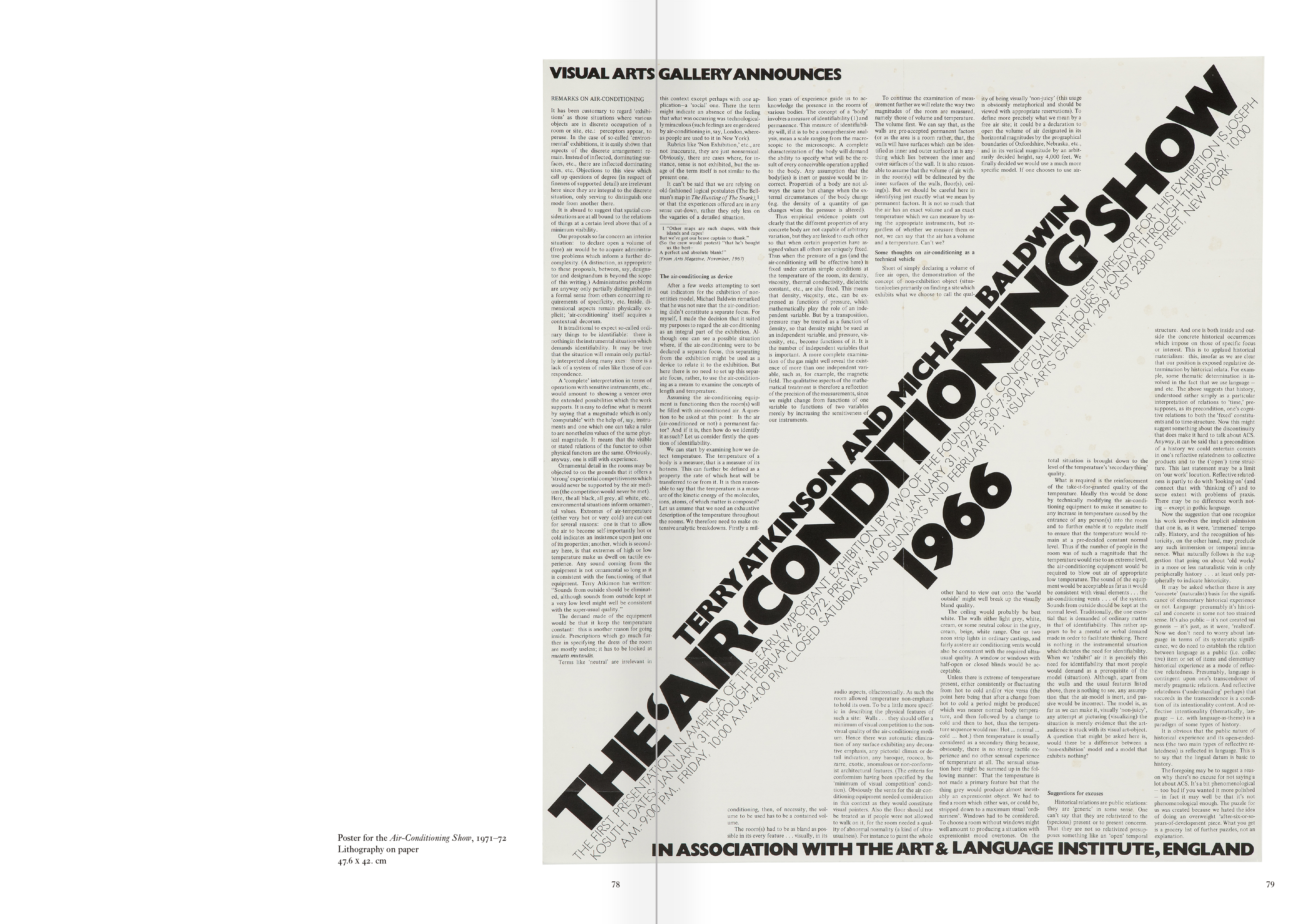 Selection from the catalogue "Art & Language Uncompleted. The Philippe Méaille Collection", pages 78 and 79