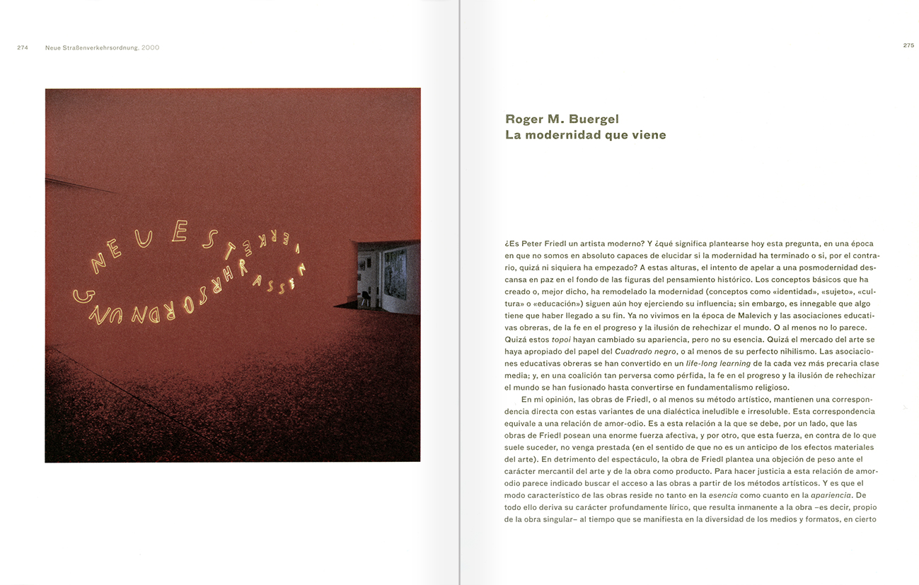 Selecció del catàleg "Peter Friedl: Obra 1964-2006" pàgines 274 i 275