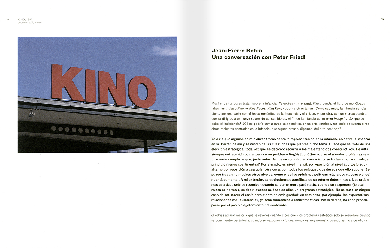 Selection from the catalogue 'Peter Friedl: Work 1964-2006', pages 64 and 65