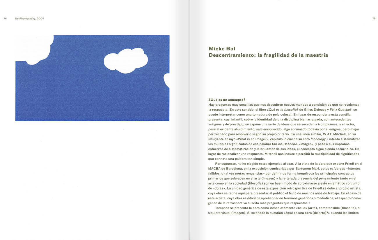 Selection from the catalogue 'Peter Friedl: Work 1964-2006', pages 78 and 79