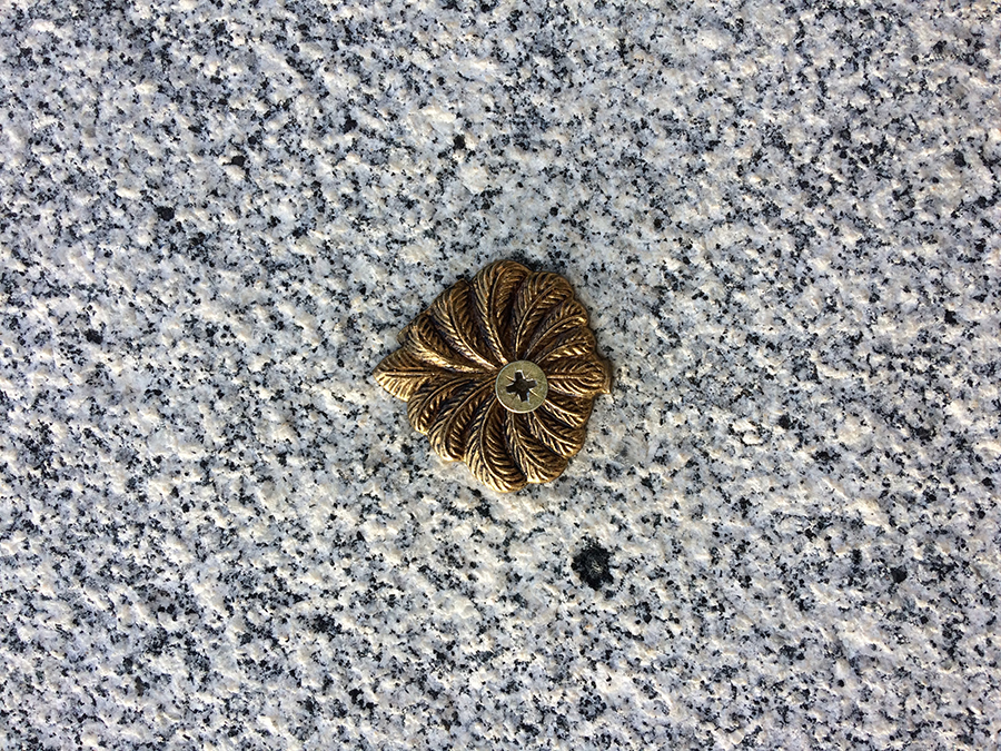 Patricia Esquivias "Tornillo, palma, granito"