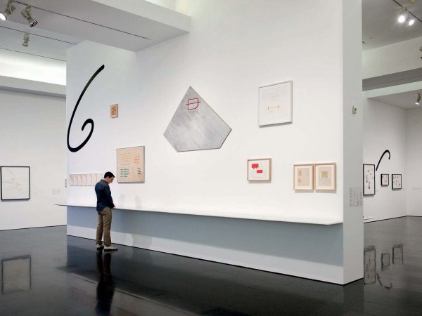 Views of the exhibition "Written on the Wind. Lawrence Winer, 2013"