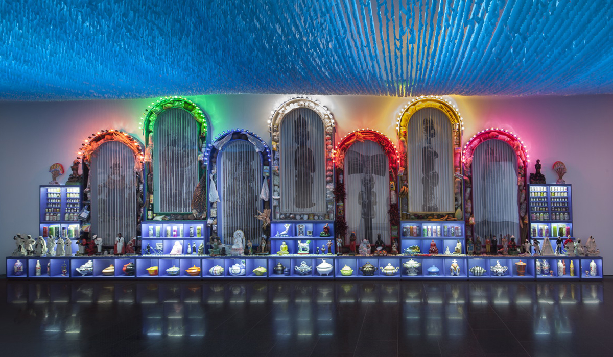 Miralda’s “Holy Food” exhibition view, which belongs to the exhibition “The Art of the First Globalisation. Critical Episodes (1957-2011). MACBA Collection”, 2012-2013.