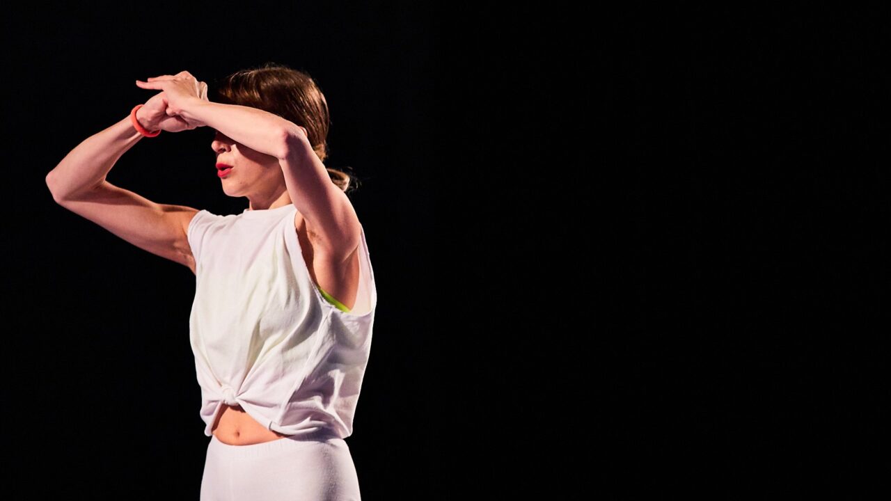 Núria Guiu a la performace 