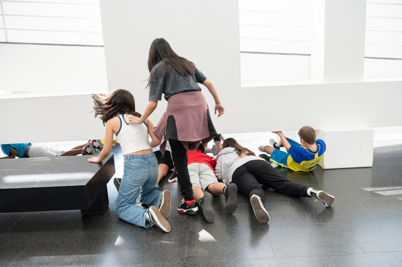 Alumnat durant la visita “Assaig obert”. Foto: Anna Fàbrega