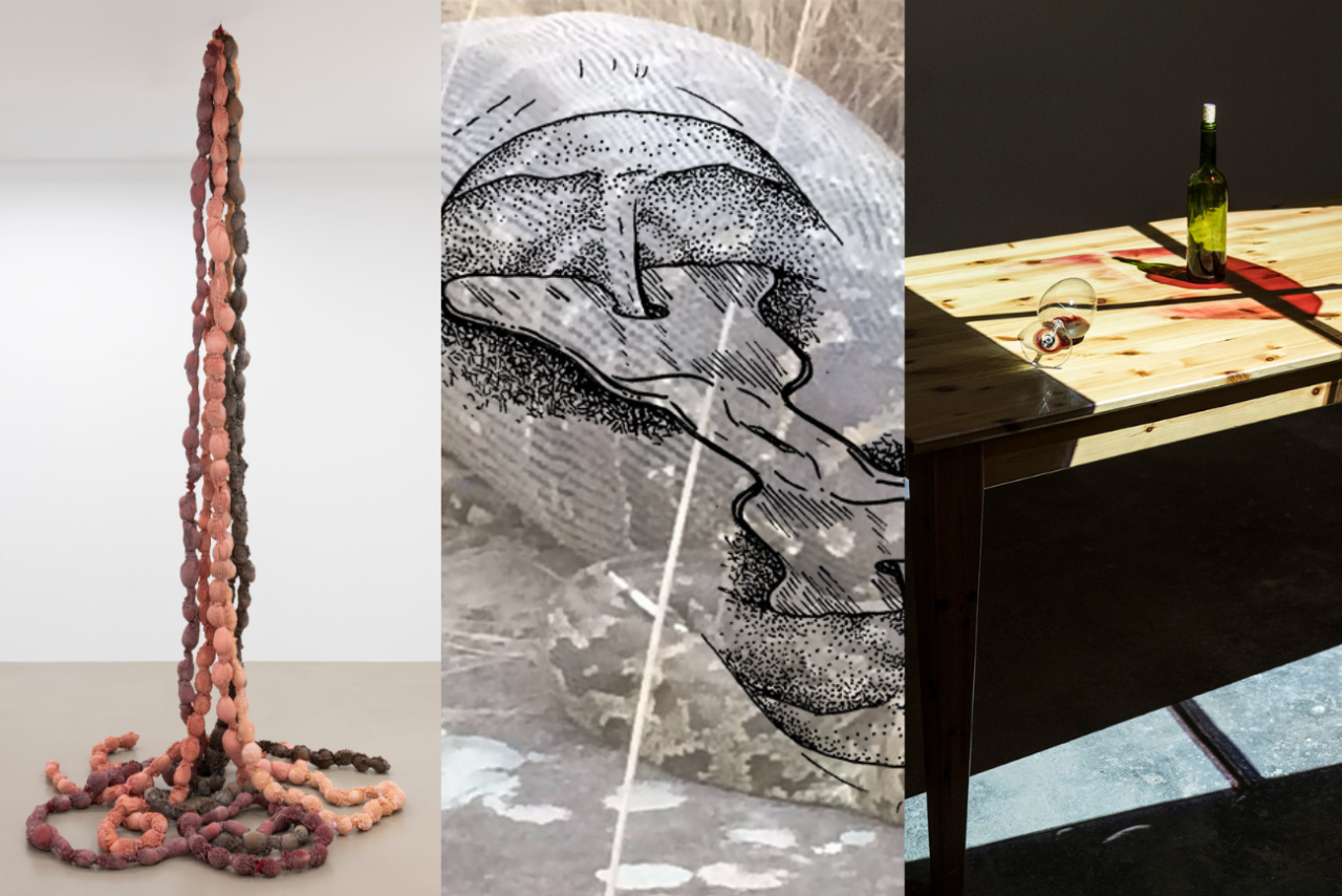 Featuring work by Eva Fàbregas, Ariadna Guiteras & Lauren Gault and Dionis Escorsa, exhibited respectively at Bombon Projects, Dilalica and RocioSantaCruz as part of Barcelona Gallery Weekend. Courtesy of the galleries.